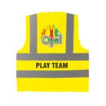 An image of an OPAL yellow high visibility vest.