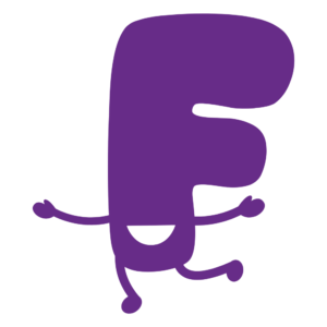 A purple Playful Schools character.